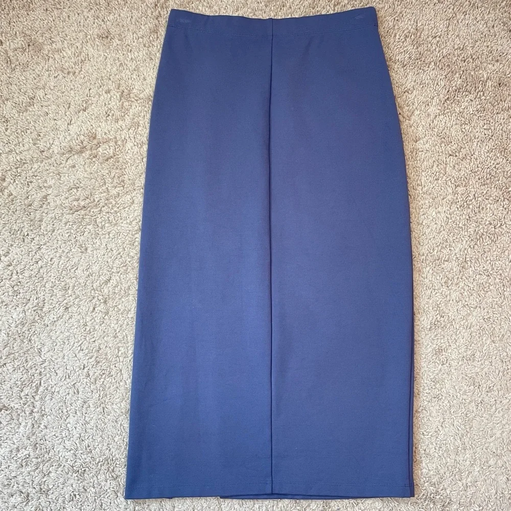 Aritzia Babaton Pencil Slit Pull-On Midi Skirt in Dive Blue Size 4